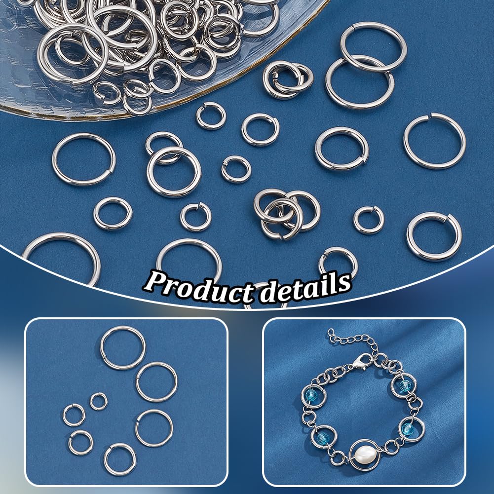 Amazon.com: PH PandaHall 226pcs 7 Sizes 304 Stainless Steel Open